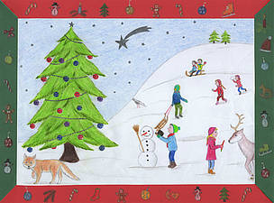 Kinder spielen im Schnee von Joelle Leonie B. Joelle Leonie B.