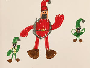 Der Weihnachtsmann mit seinen Helfern von Aaron S. Aaaron S.