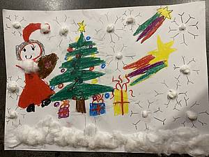 Weihnachtsmann am Weihnachtsbaum von Johanna F. (6 Jahre) Johanna F.