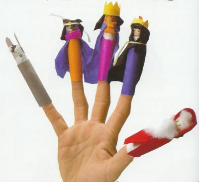 Weihnachtliche Fingerpuppen basteln