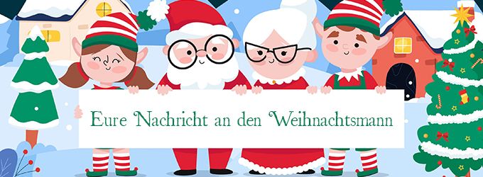 Schreibt eine Nachricht an den Weihnachtsmann